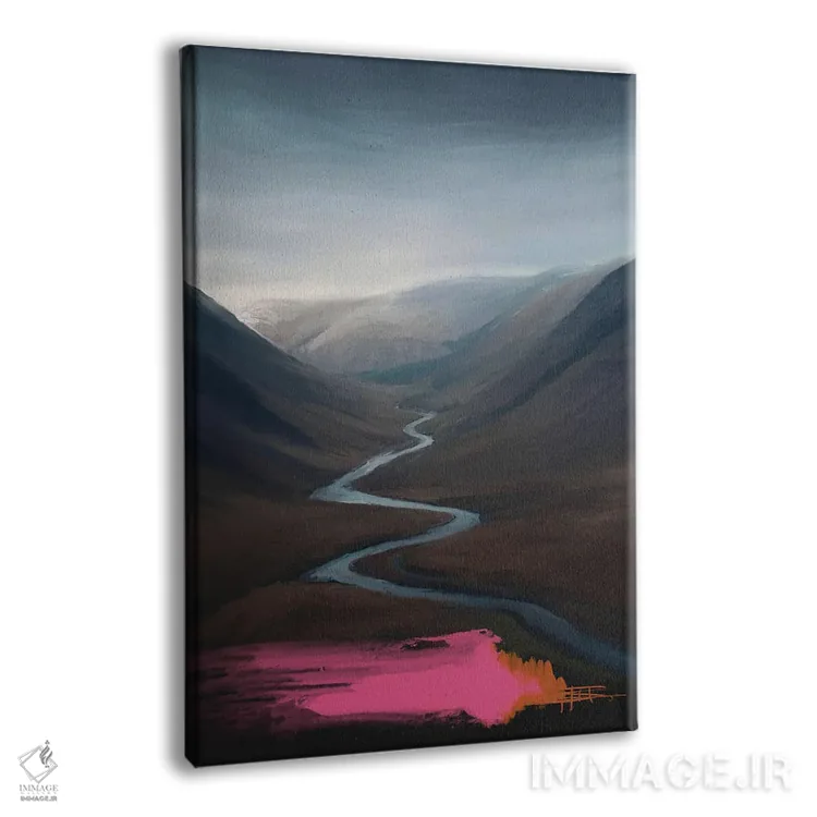 تابلو دکوراتیو یک راه خروج صورتی اثر جولیانا لوومر - نمای پرسپکتیو محصول