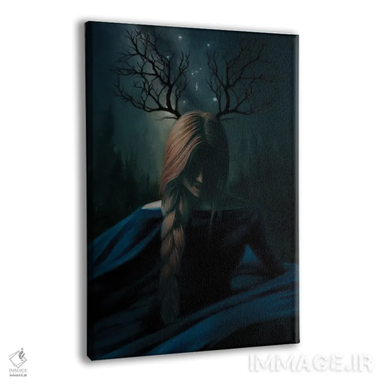 تابلو دکوراتیو رقصنده شب اثر جولیانا لوومر - نمای پرسپکتیو محصول