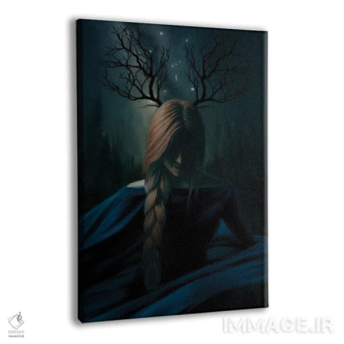 تابلو دکوراتیو رقصنده شب اثر جولیانا لوومر - نمای پرسپکتیو محصول