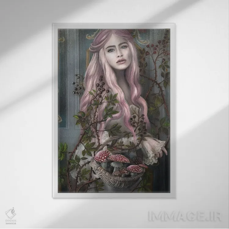 تابلو دکوراتیو سنت آمانیتا اثر جولیانا لوومر - نمای قابدار سفید