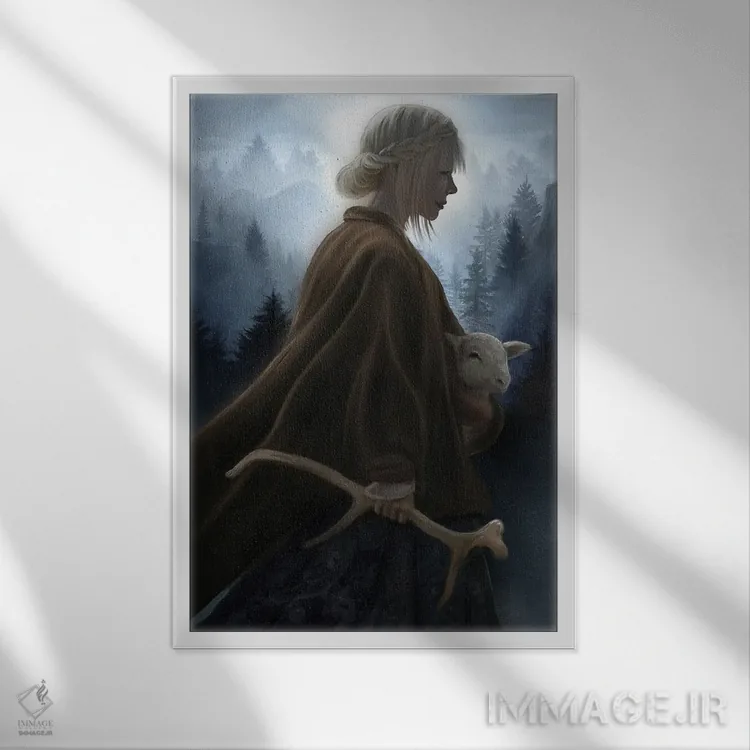 تابلو دکوراتیو اثر بی عنوان ۲۷ - نمای قابدار سفید