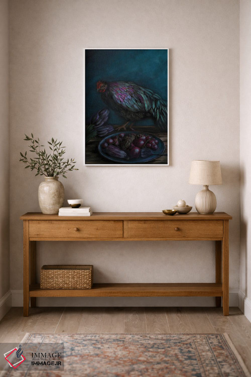 تابلو دکوراتیو سیاه و آبی اثر جولیانا لوومر - D2W