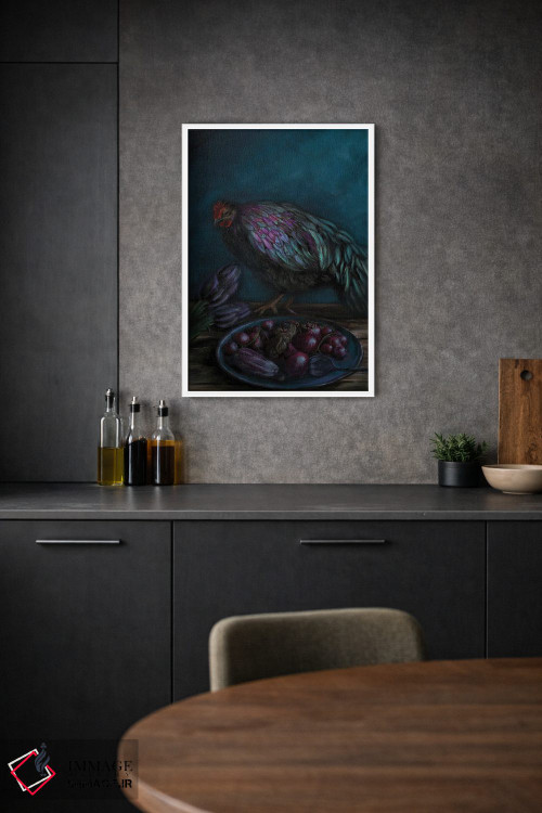 تابلو دکوراتیو سیاه و آبی اثر جولیانا لوومر - D1W