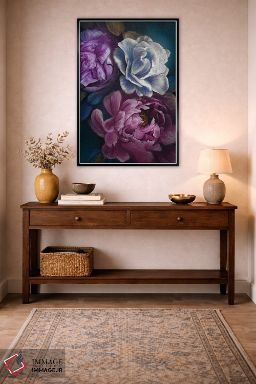 تابلو دکوراتیو گل های تیره اثر جولیانا لوومر - D5B