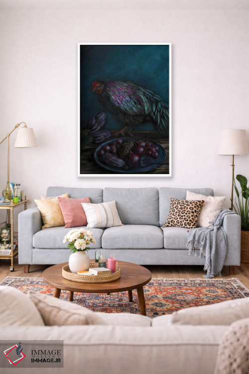 تابلو دکوراتیو سیاه و آبی اثر جولیانا لوومر - D3W