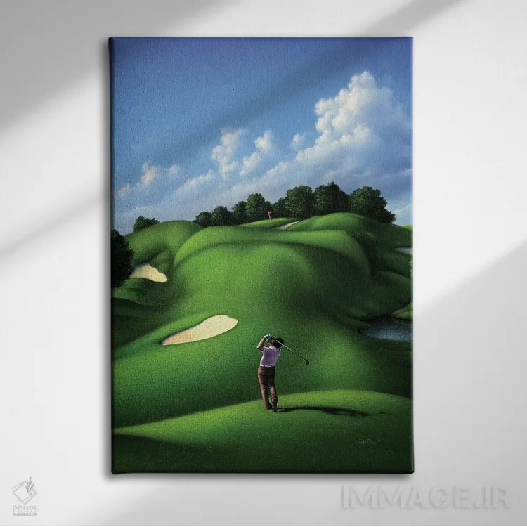 تابلو دکوراتیو عشق به سبز اثر جری لوفارو - نمای روبهرو روی دیوار