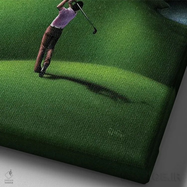 تابلو دکوراتیو عشق به سبز اثر جری لوفارو - نمای نزدیک بافت بوم