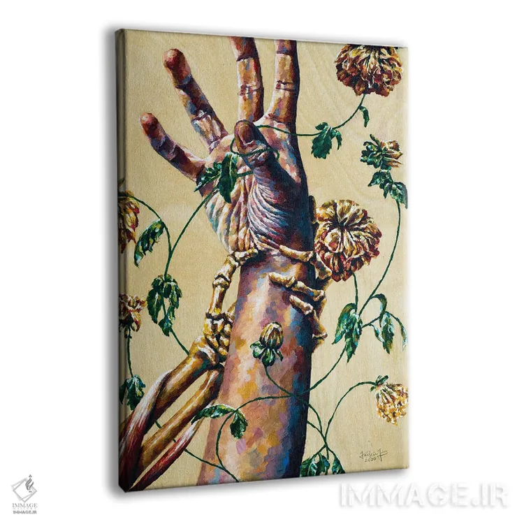 تابلو دکوراتیو مرگ پذیری اثر جکی لیو - نمای پرسپکتیو محصول