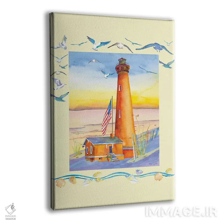 تابلو دکوراتیو فانوس دریایی کوریتاک یک اثر جو لینچ - نمای پرسپکتیو محصول