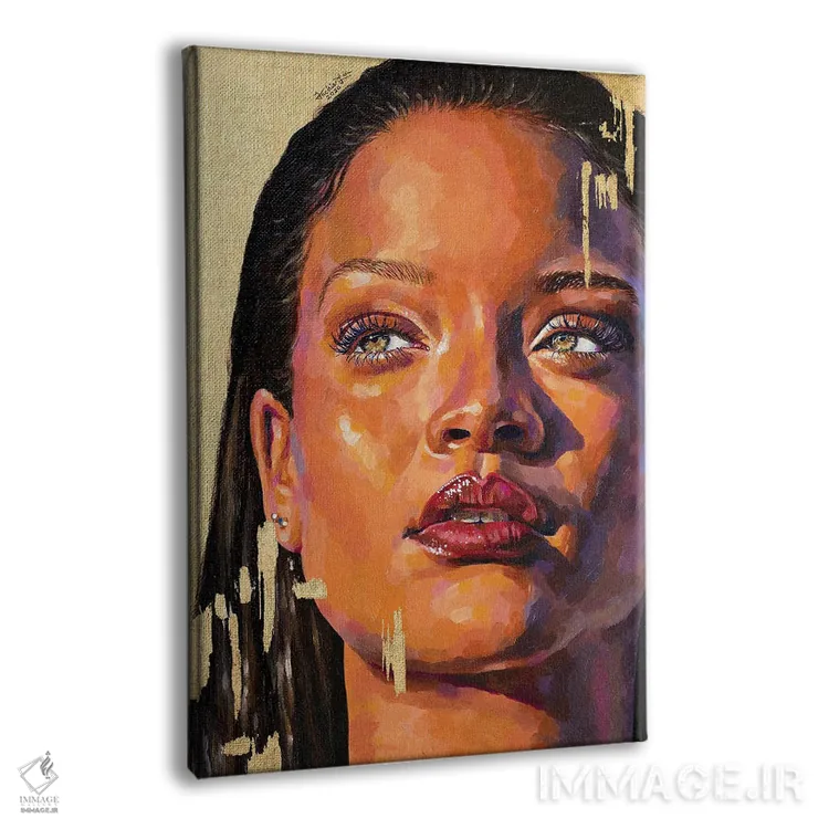 تابلو دکوراتیو ریحانا اثر جکی لیو - نمای پرسپکتیو محصول