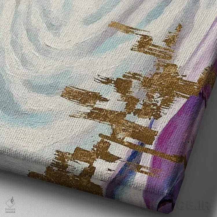 تابلو دکوراتیو پلی بوی کارتی اثر جکی لیو - نمای نزدیک بافت بوم