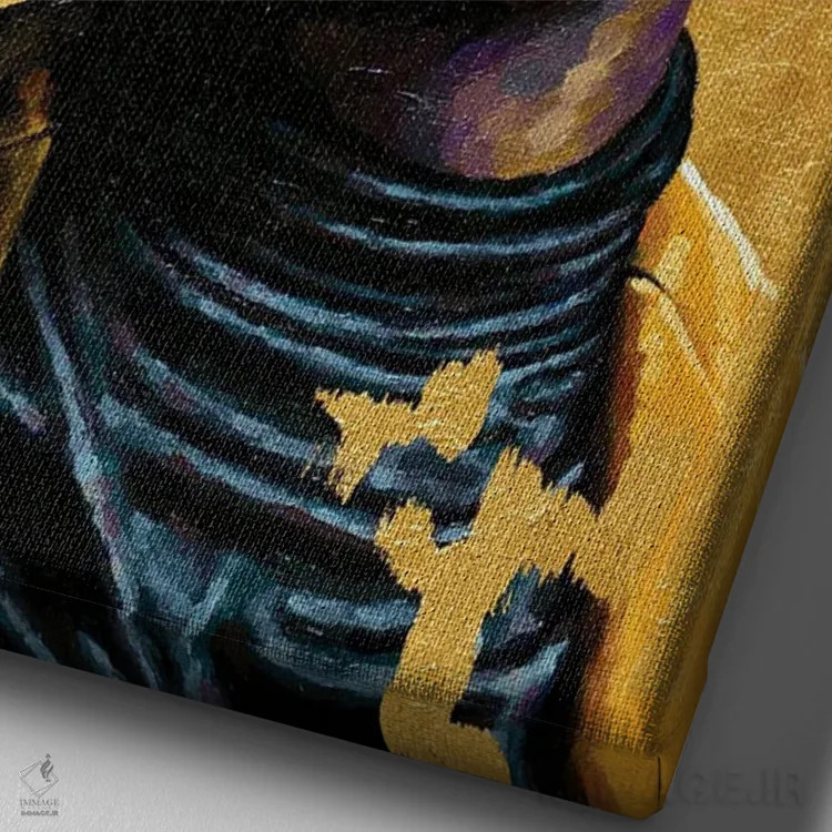 تابلو دکوراتیو جوس ورلد اثر جکی لیو - نمای نزدیک بافت بوم