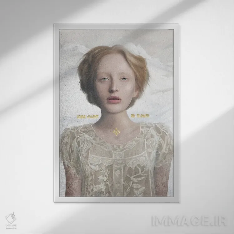 تابلو دکوراتیو قطب شمالی اثر جولیانا لوومر - نمای قابدار سفید