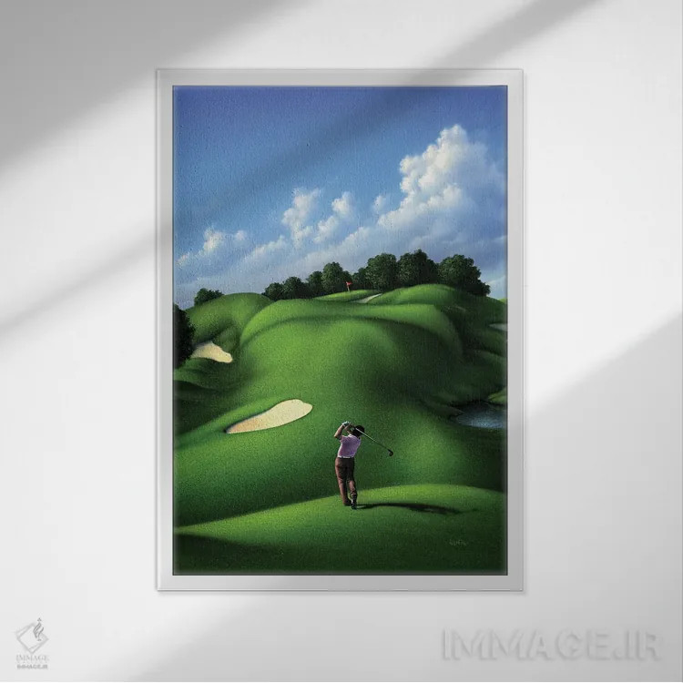 تابلو دکوراتیو عشق به سبز اثر جری لوفارو - نمای قابدار سفید