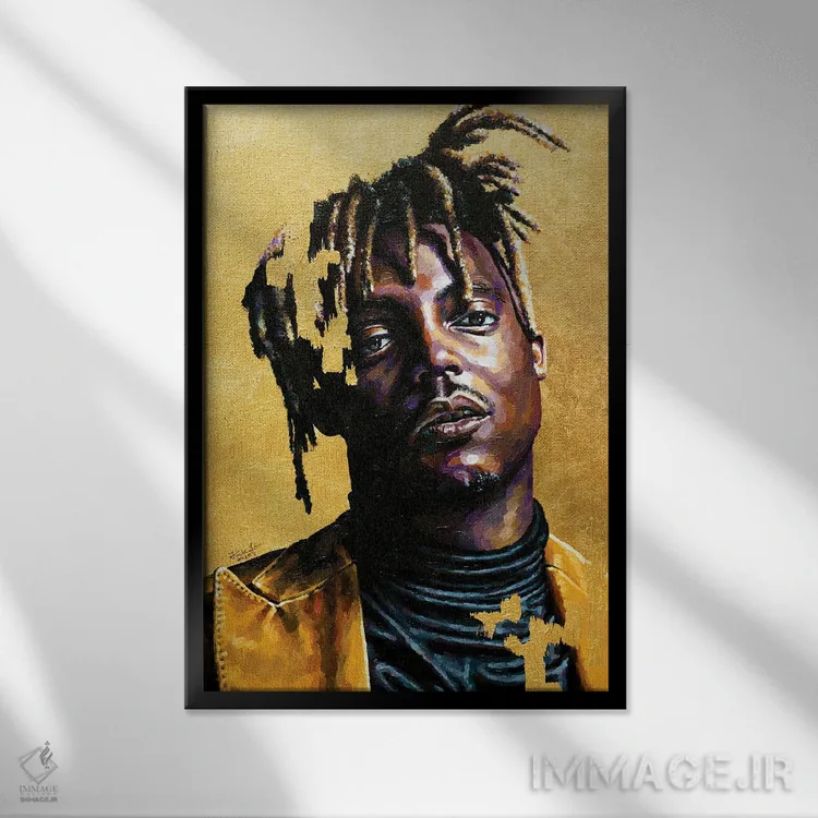 تابلو دکوراتیو جوس ورلد اثر جکی لیو - نمای قابدار مشکی