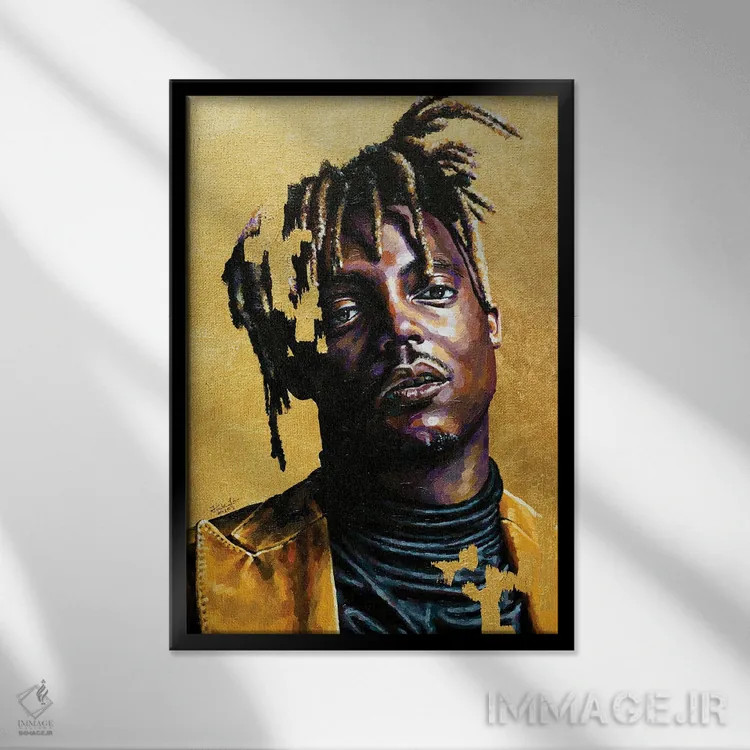 تابلو دکوراتیو جوس ورلد اثر جکی لیو - نمای قابدار مشکی