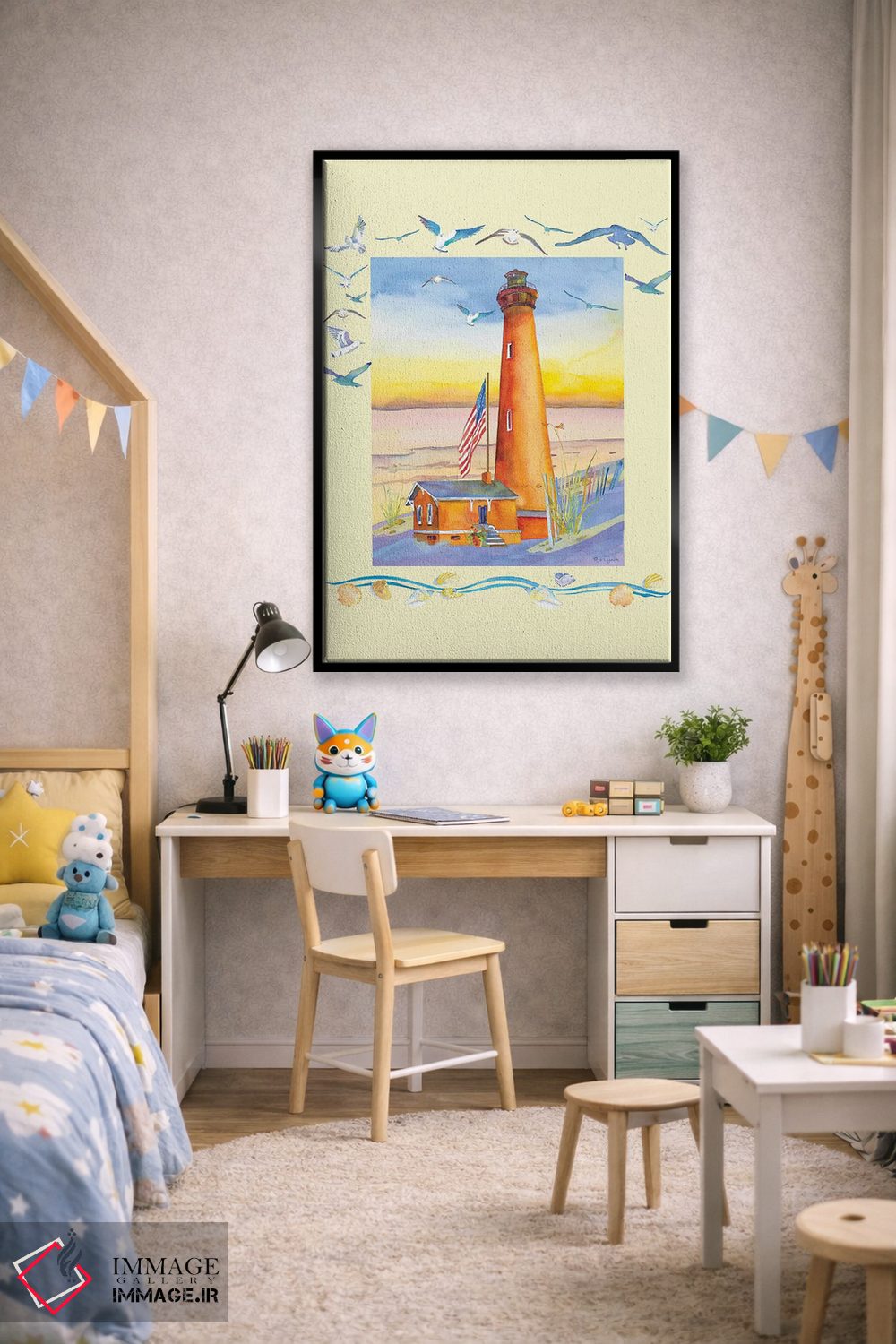 تابلو دکوراتیو فانوس دریایی کوریتاک یک اثر جو لینچ - D1B