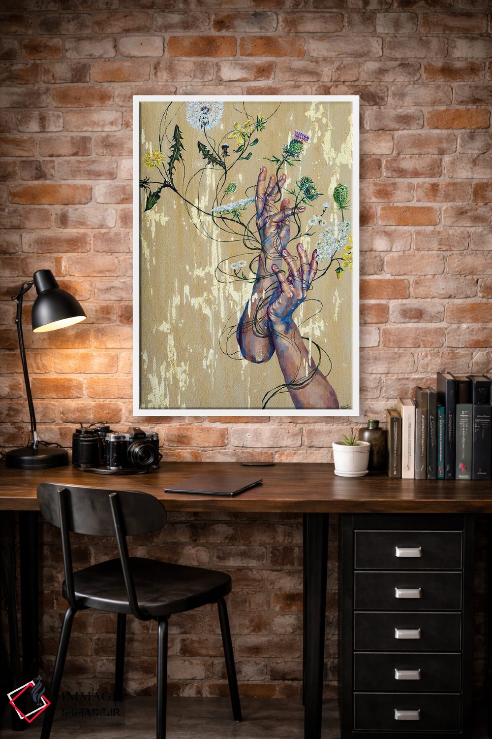 تابلو دکوراتیو علف های هرز اثر جکی لیو - D2W