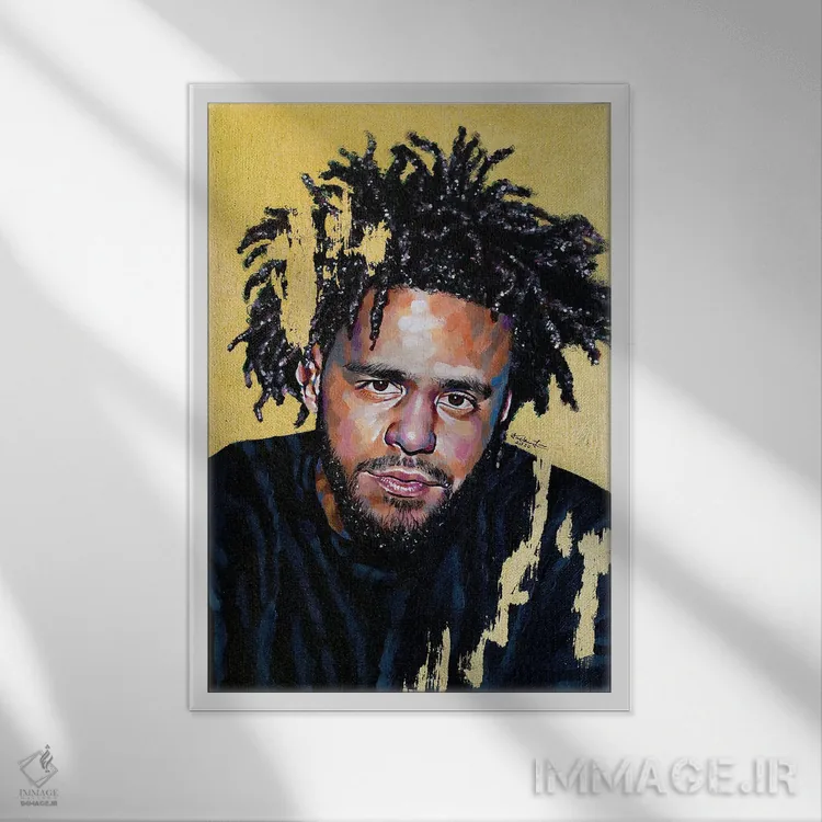 تابلو دکوراتیو جی. کول اثر جکی لیو - نمای قابدار سفید