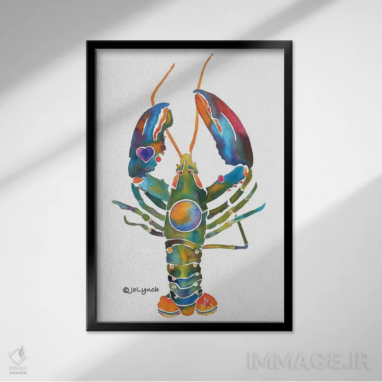 تابلو دکوراتیو خرچنگ مین اثر جو لینچ - نمای قابدار مشکی