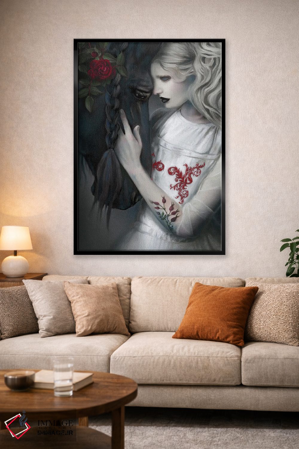 تابلو دکوراتیو زیبایی سیاه اثر جولیانا لوومر - D1B