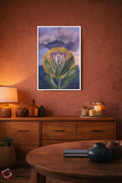 تابلو دکوراتیو طلوع پروتئای بنفش اثر جولیانا لوومر - D3W