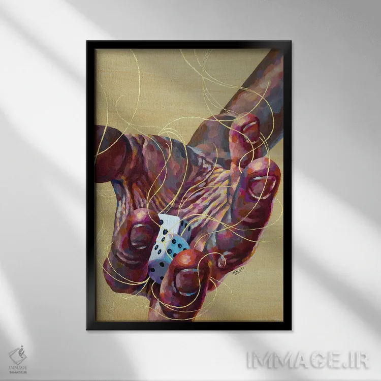 تابلو دکوراتیو ریسک اثر جکی لیو - نمای قابدار مشکی