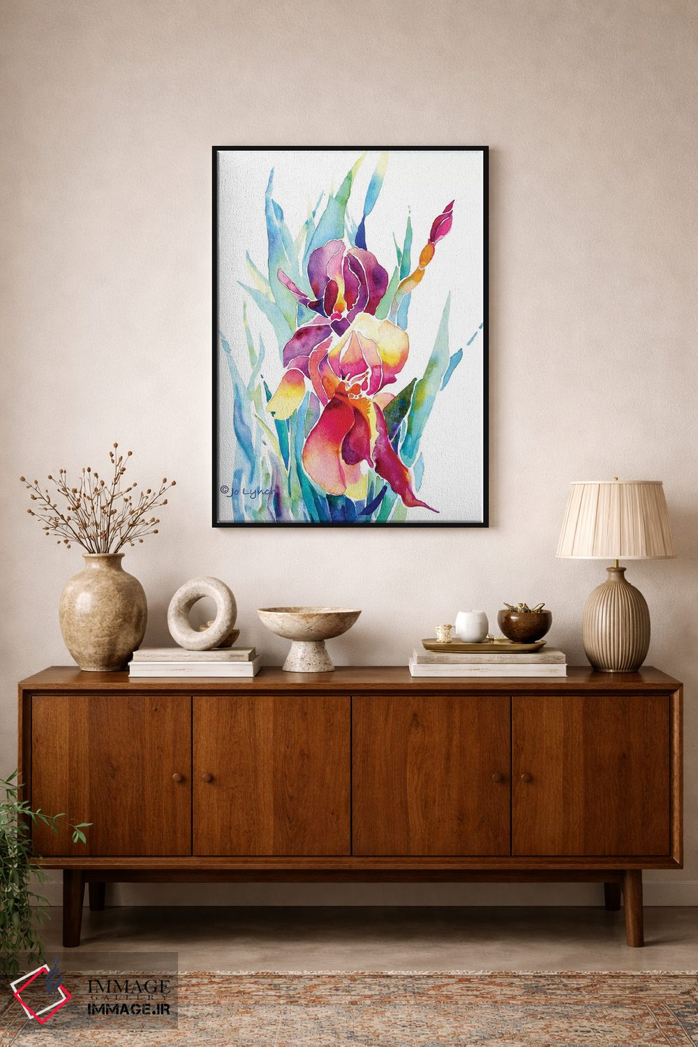 تابلو دکوراتیو گل زنبق اثر جو لینچ - D1B