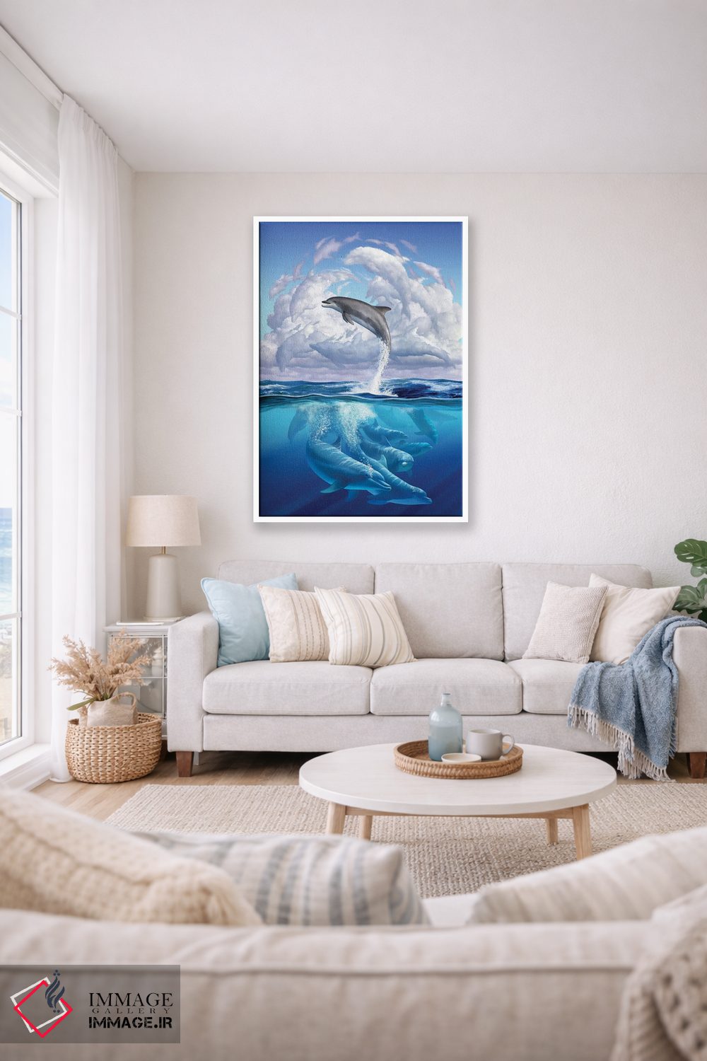 تابلو دکوراتیو سمفونی دلفینی اثر جری لوفارو - D1W