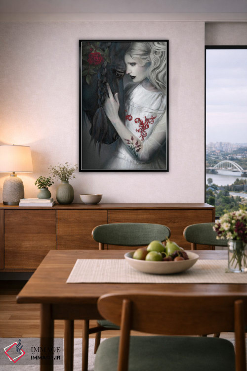 تابلو دکوراتیو زیبایی سیاه اثر جولیانا لوومر - D6B