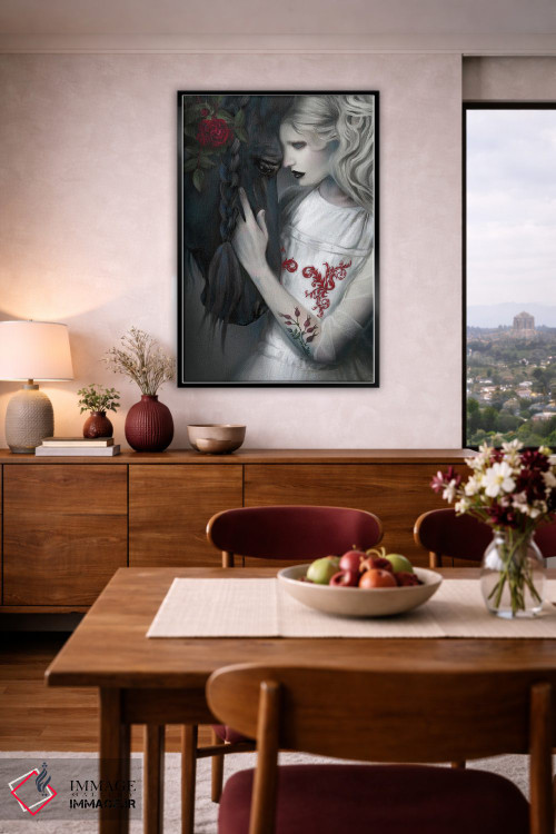 تابلو دکوراتیو زیبایی سیاه اثر جولیانا لوومر - D5B