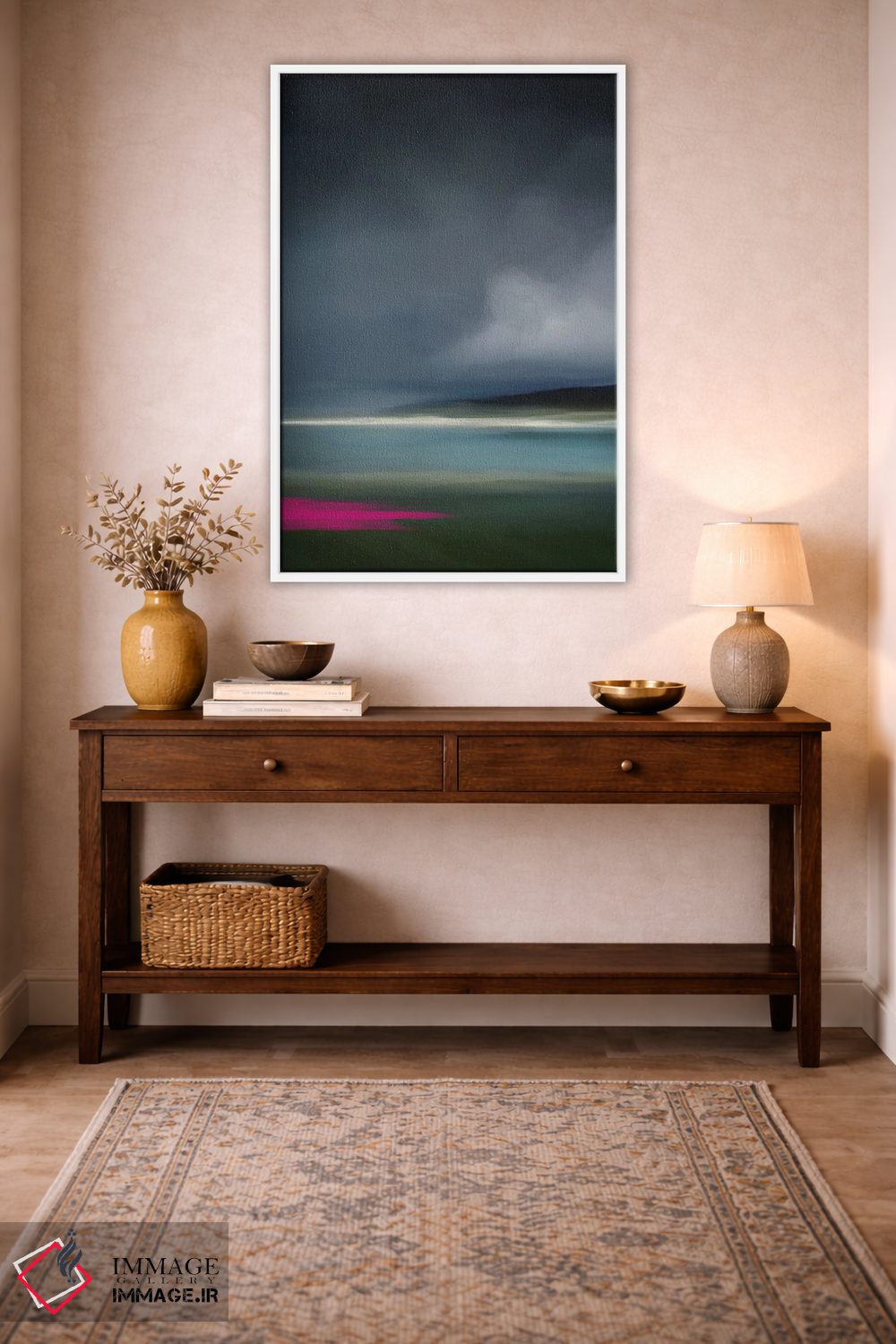 تابلو مدرن ویکن صورتی اثر جولیانا لوومر - D3W