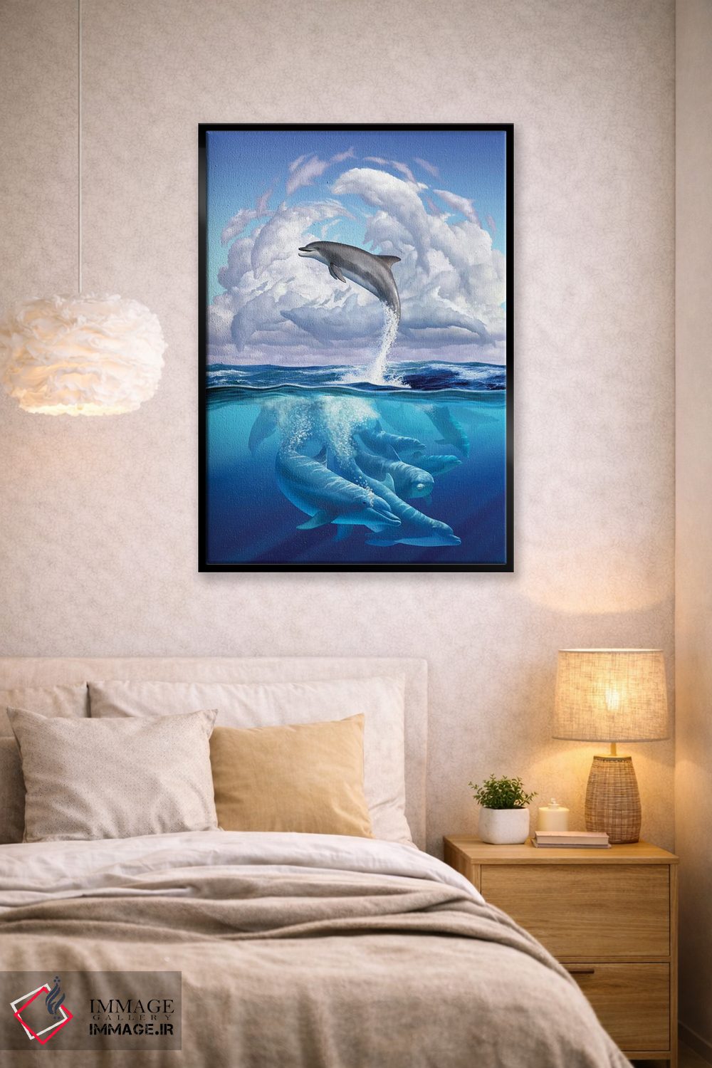 تابلو دکوراتیو سمفونی دلفینی اثر جری لوفارو - D2B