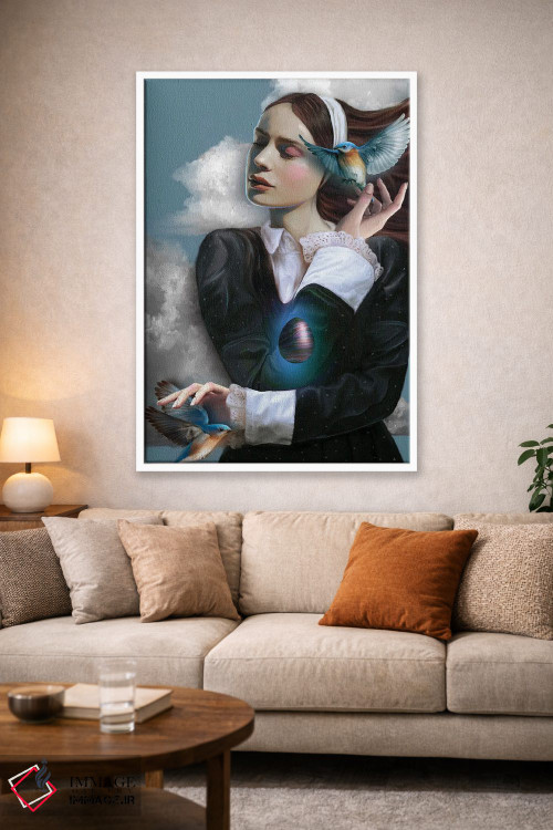 تابلو دکوراتیو مرغ آبی اثر جولیانا لوومر - D1W