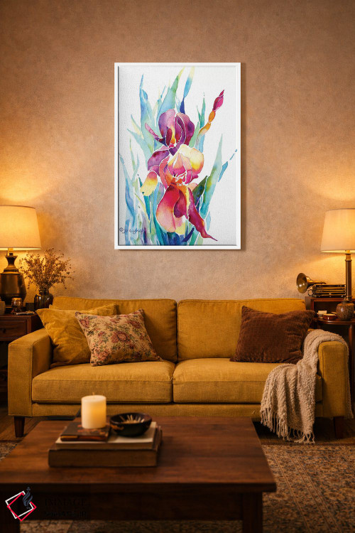 تابلو دکوراتیو گل زنبق اثر جو لینچ - D3W