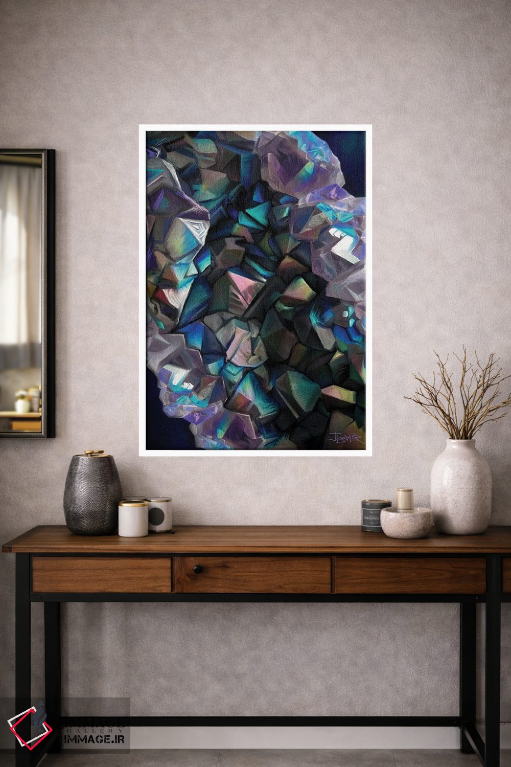 تابلو دکوراتیو کریستال تاریک اثر جولیانا لوومر - D1W