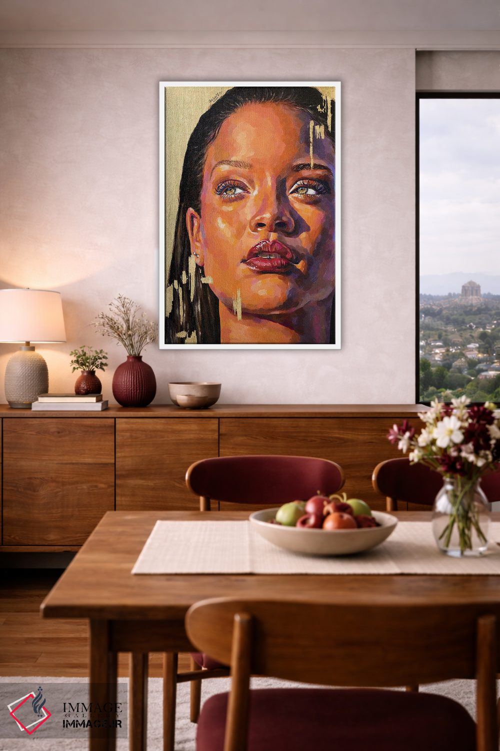 تابلو دکوراتیو ریحانا اثر جکی لیو - D3W