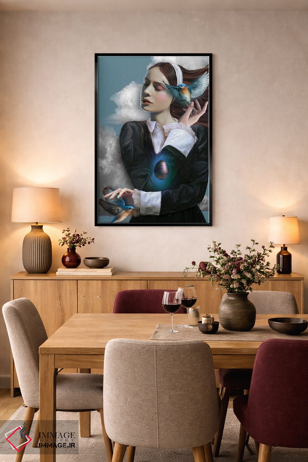 تابلو دکوراتیو مرغ آبی اثر جولیانا لوومر - D4B