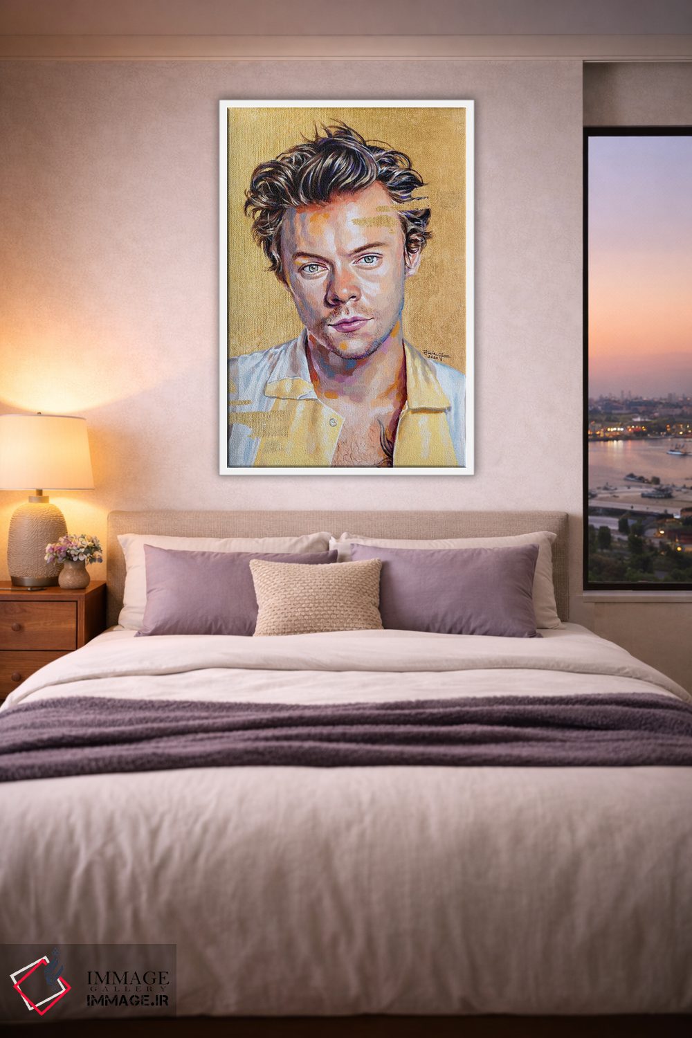 تابلو دکوراتیو هری استایلز اثر جکی لیو - D3W