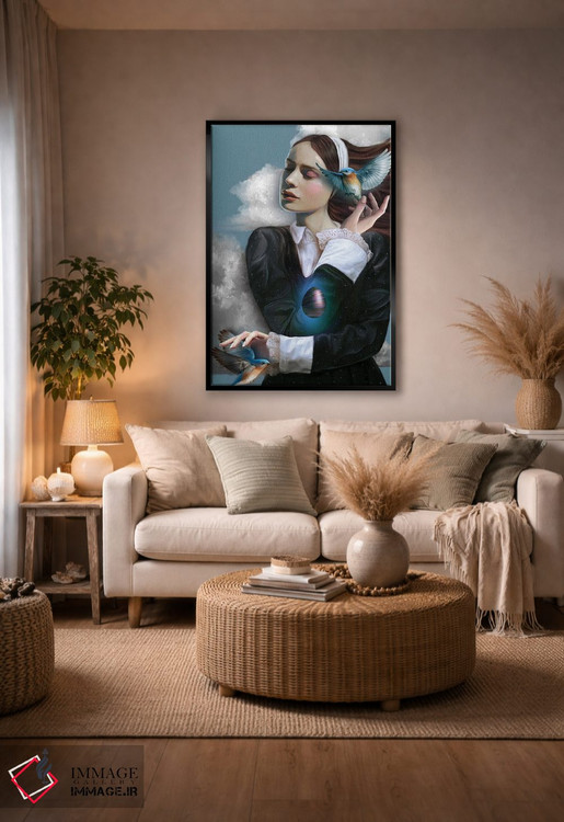 تابلو دکوراتیو مرغ آبی اثر جولیانا لوومر - D5B