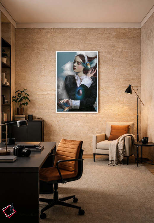 تابلو دکوراتیو مرغ آبی اثر جولیانا لوومر - D6W