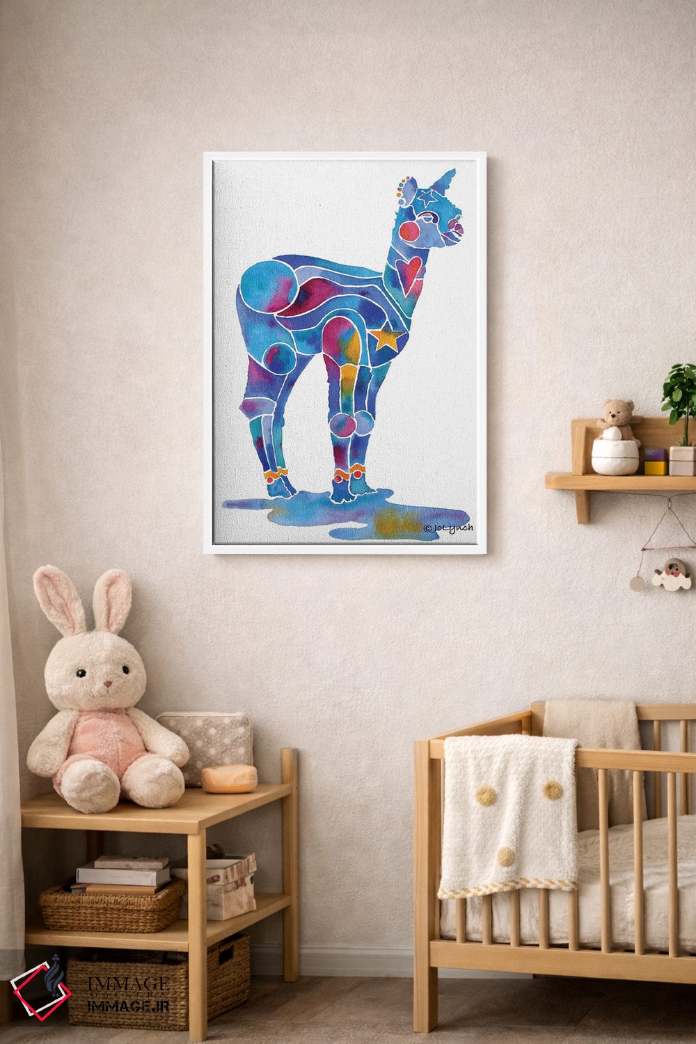 تابلو دکوراتیو بچه آلپاکا اثر جو لینچ - D3W