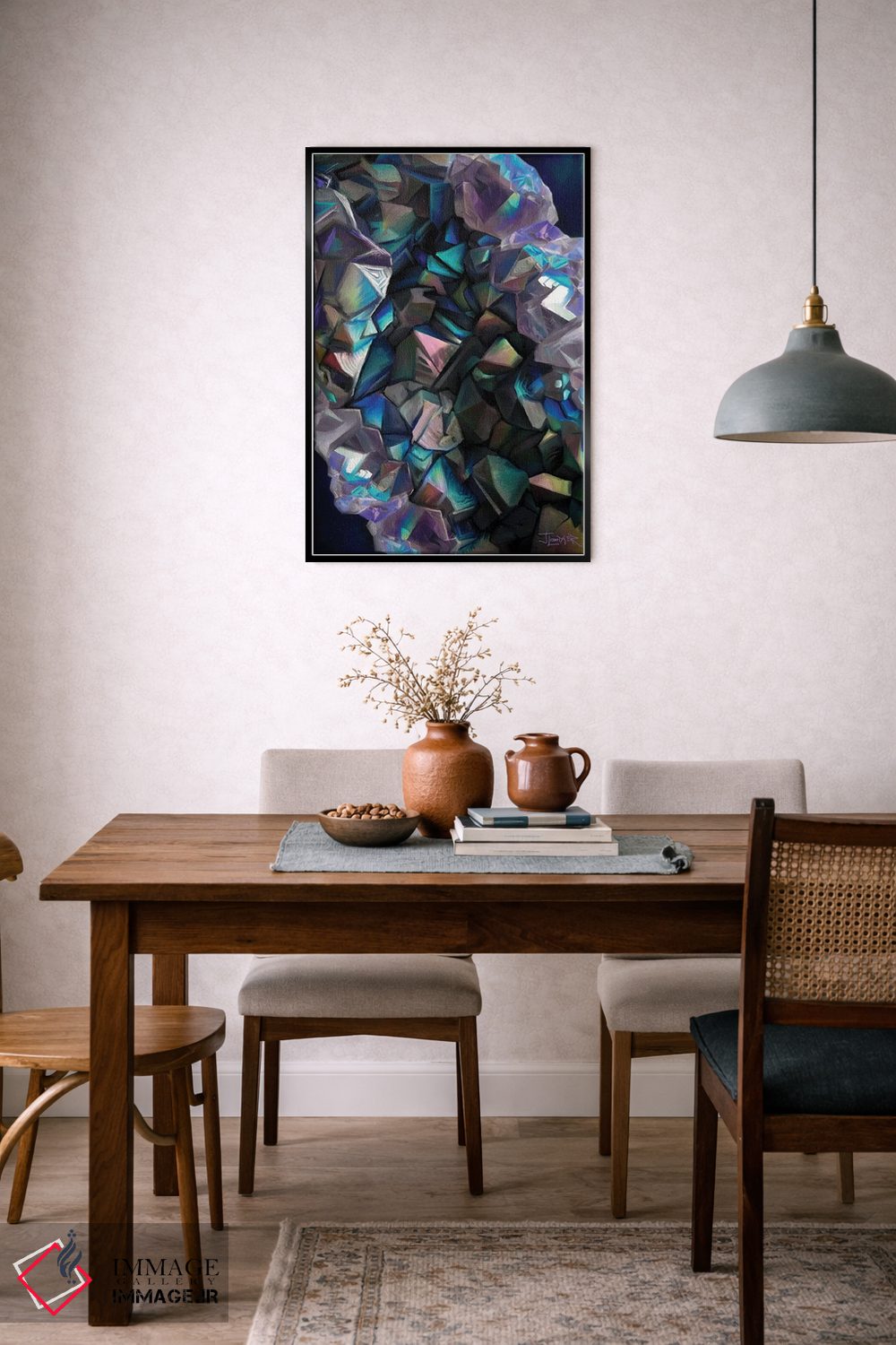 تابلو دکوراتیو کریستال تاریک اثر جولیانا لوومر - D6B