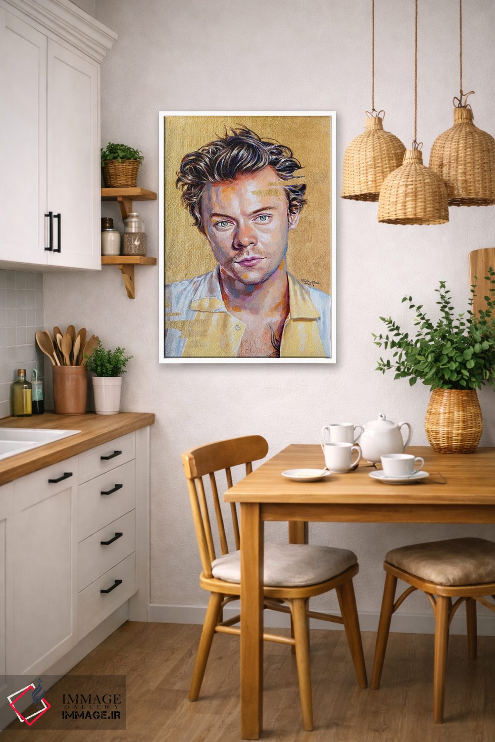 تابلو دکوراتیو هری استایلز اثر جکی لیو - D6W