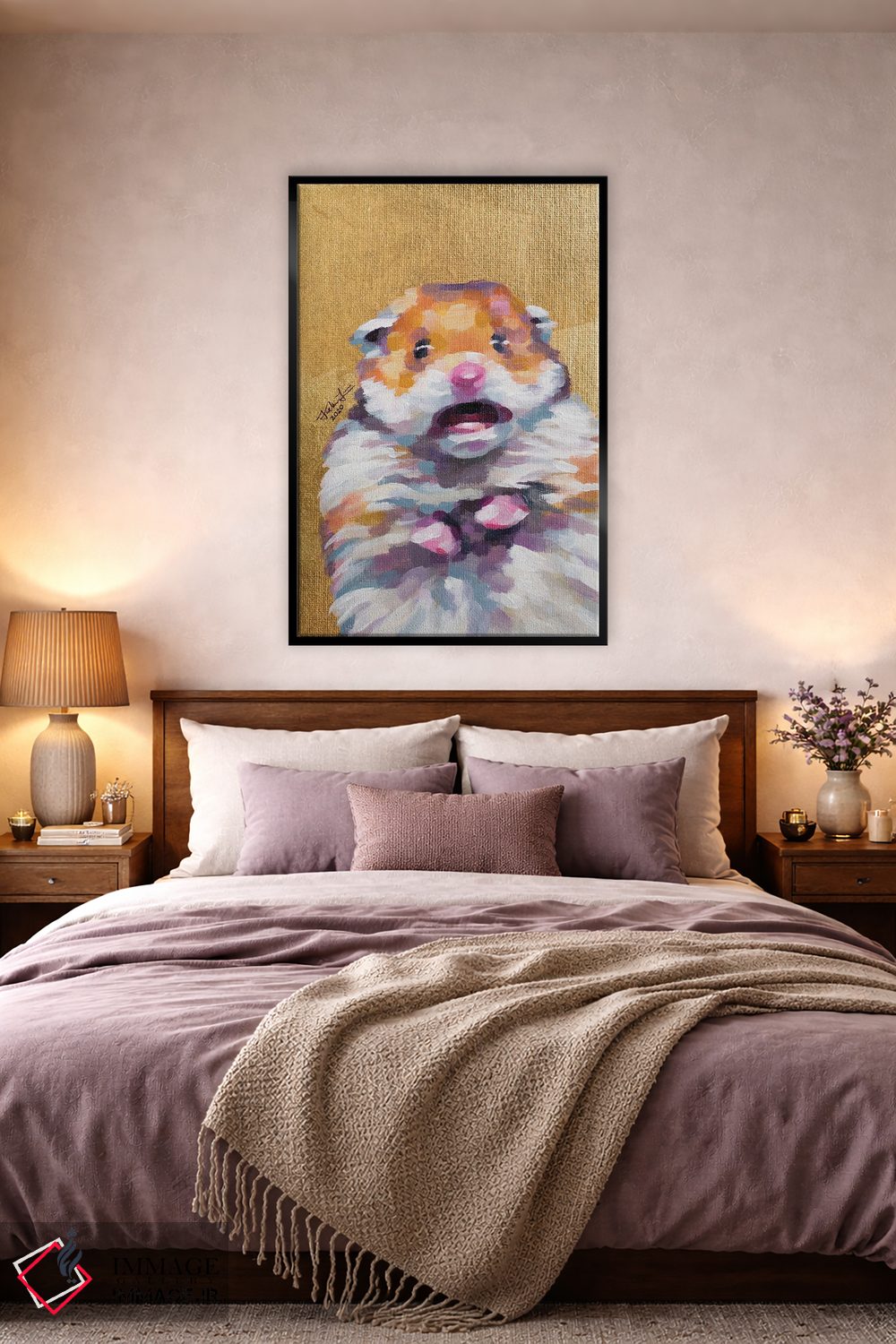 تابلو دکوراتیو میم همستر اثر جکی لیو - D6B