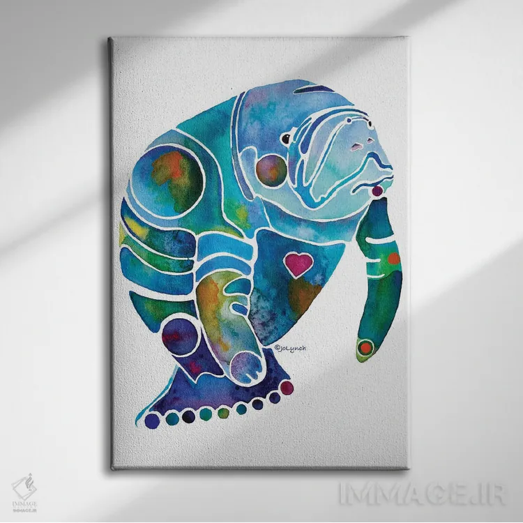 تابلو دکوراتیو گاو دریایی یک اثر جو لینچ - نمای روبهرو روی دیوار