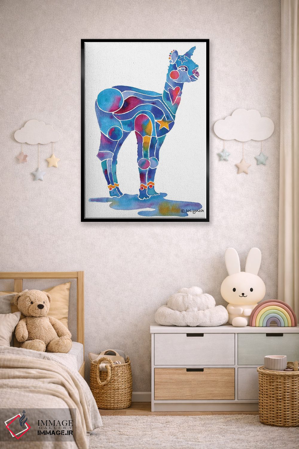 تابلو دکوراتیو بچه آلپاکا اثر جو لینچ - D6B