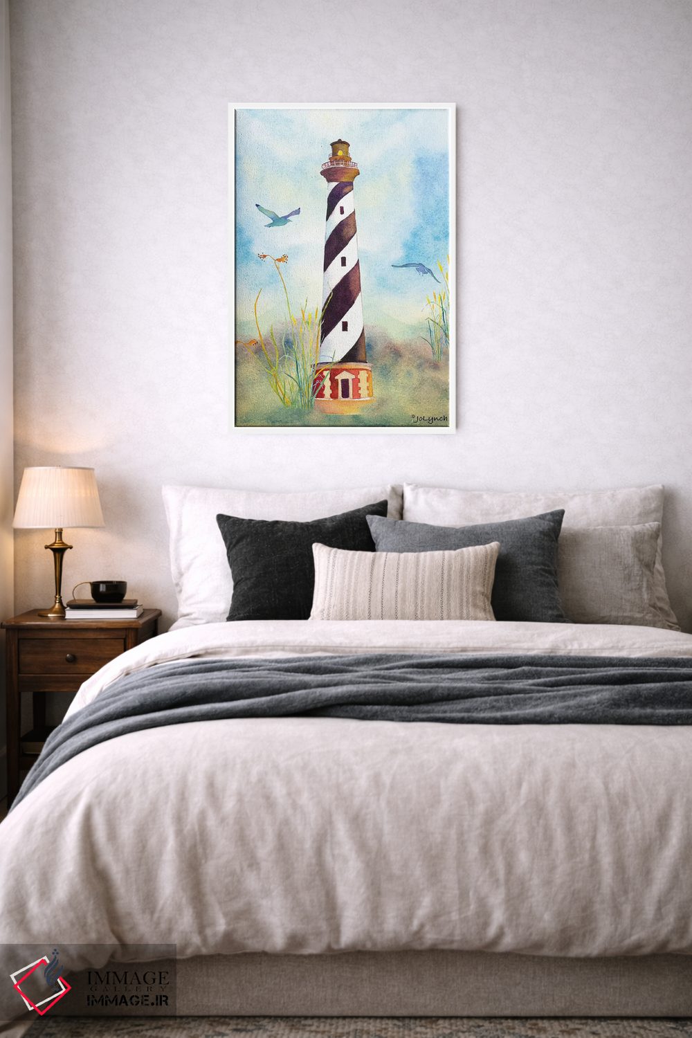 تابلو دکوراتیو فانوس دریایی کیپ هترس دو اثر جو لینچ - D6W