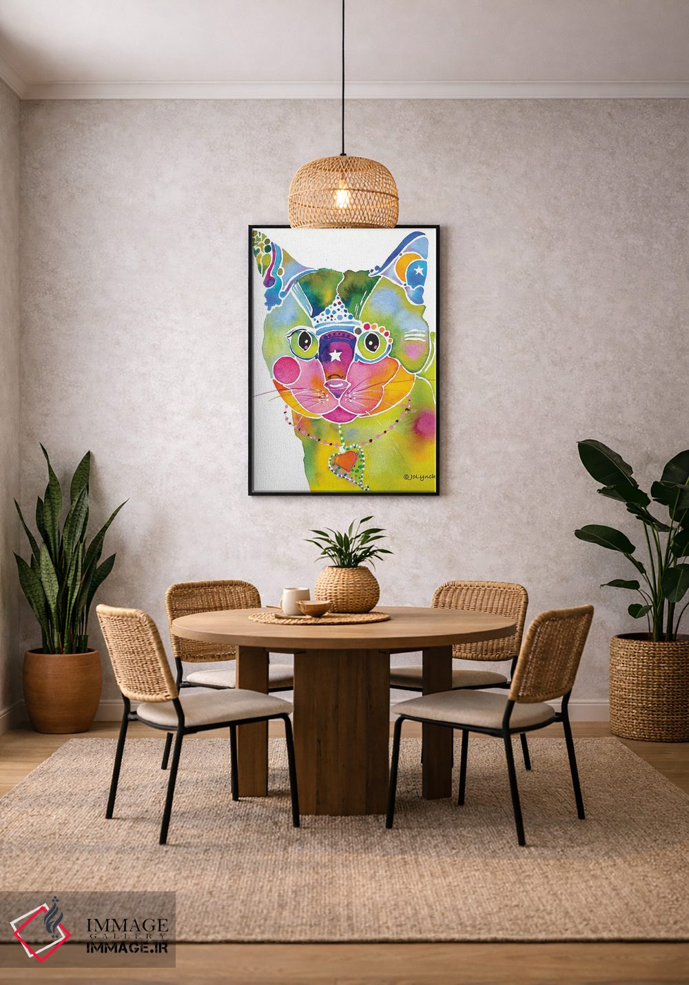 تابلو دکوراتیو گربه خیالی اثر جو لینچ - D2B