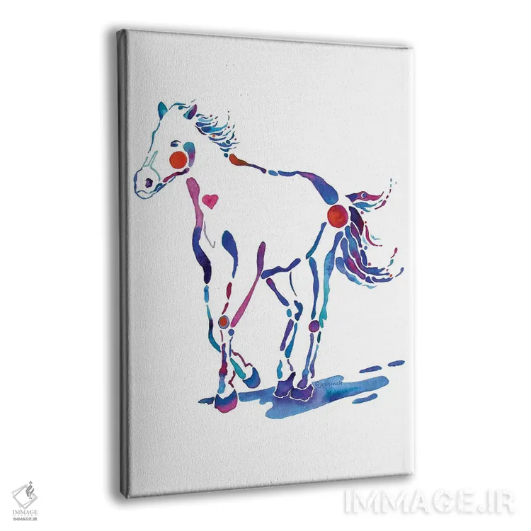 تابلو دکوراتیو کره اسب اثر جو لینچ - نمای پرسپکتیو محصول